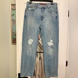 Lucky Brand Light Wash Distressed Straight-Leg Jeans
